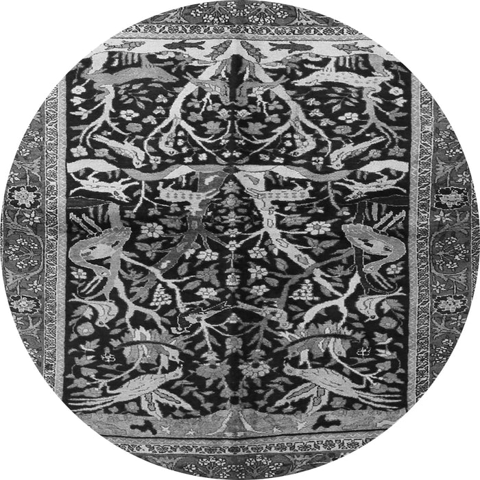 Machine Washable Persian Gray Traditional Rug, wshtr1844gry