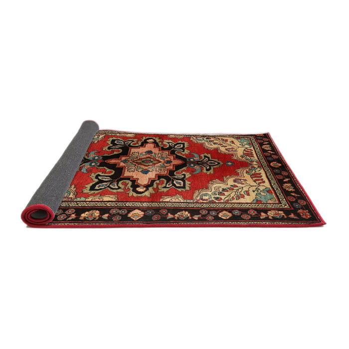 Sideview of Traditional Maroon Red Persian Rug, tr1845