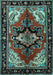 Machine Washable Persian Light Blue Traditional Rug, wshtr1845lblu