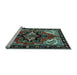 Sideview of Machine Washable Persian Light Blue Traditional Rug, wshtr1845lblu