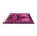 Sideview of Machine Washable Persian Pink Traditional Rug, wshtr1845pnk