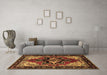 Machine Washable Persian Brown Traditional Rug in a Living Room,, wshtr1845brn