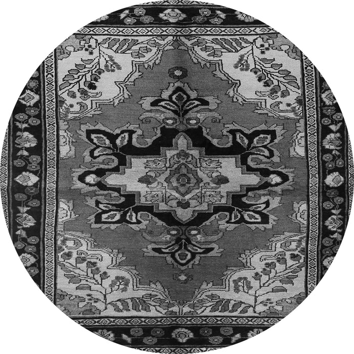 Machine Washable Persian Gray Traditional Rug, wshtr1845gry