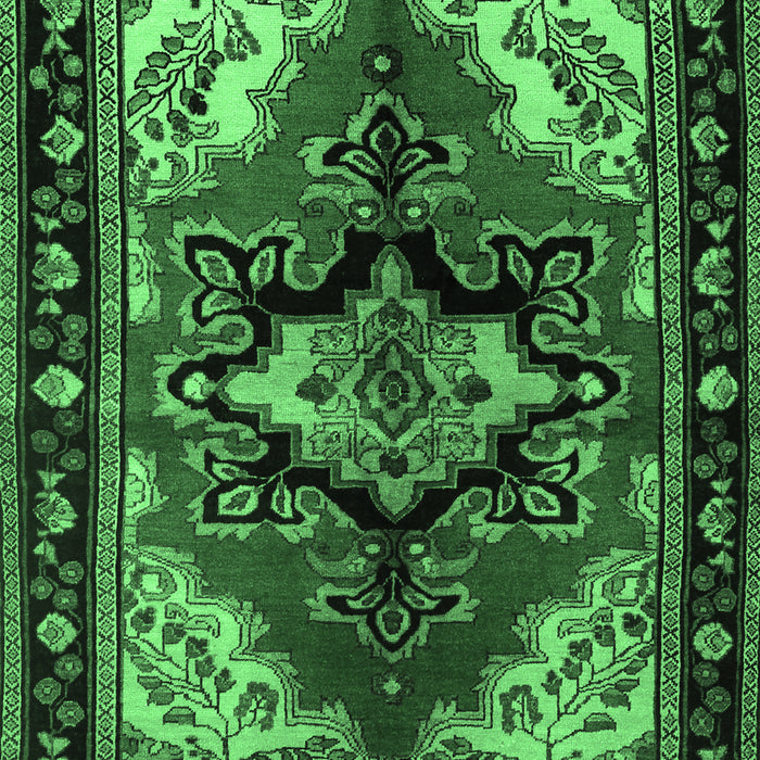 Machine Washable Persian Emerald Green Traditional Area Rugs, wshtr1845emgrn