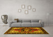 Machine Washable Persian Yellow Traditional Rug in a Living Room, wshtr1845yw