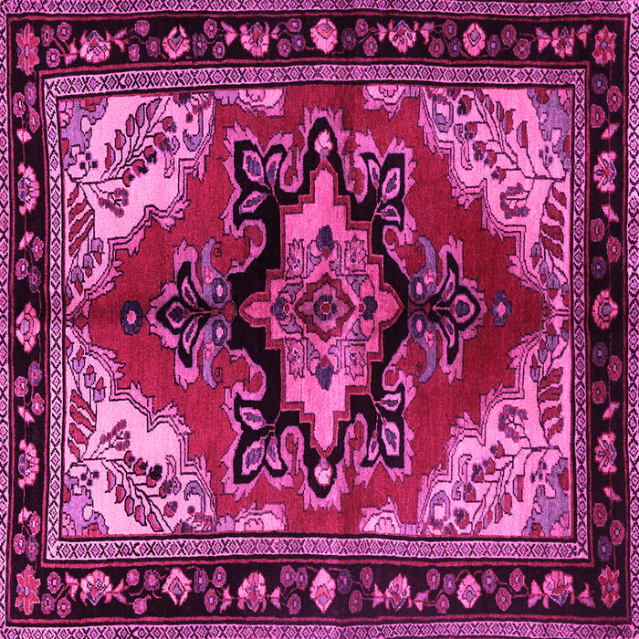 Square Persian Pink Traditional Rug, tr1845pnk