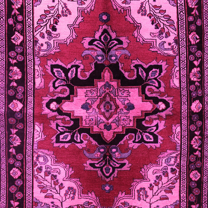 Machine Washable Persian Pink Traditional Rug, wshtr1845pnk