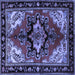 Square Persian Blue Traditional Rug, tr1845blu