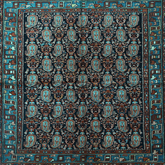 Square Machine Washable Persian Light Blue Traditional Rug, wshtr1846lblu