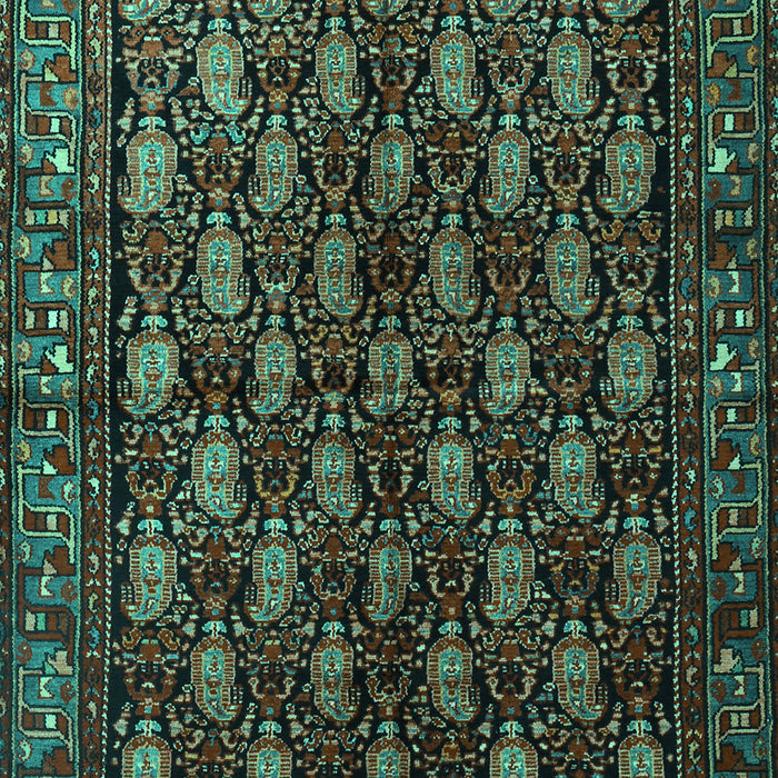 Machine Washable Persian Turquoise Traditional Area Rugs, wshtr1846turq