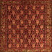 Serging Thickness of Persian Orange Traditional Rug, tr1846org