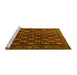 Sideview of Machine Washable Persian Yellow Traditional Rug, wshtr1846yw