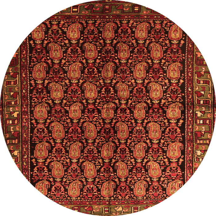 Machine Washable Persian Orange Traditional Area Rugs, wshtr1846org