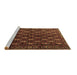 Sideview of Machine Washable Persian Brown Traditional Rug, wshtr1846brn