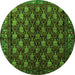 Machine Washable Persian Green Traditional Area Rugs, wshtr1846grn