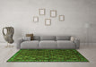 Machine Washable Persian Green Traditional Area Rugs in a Living Room,, wshtr1846grn