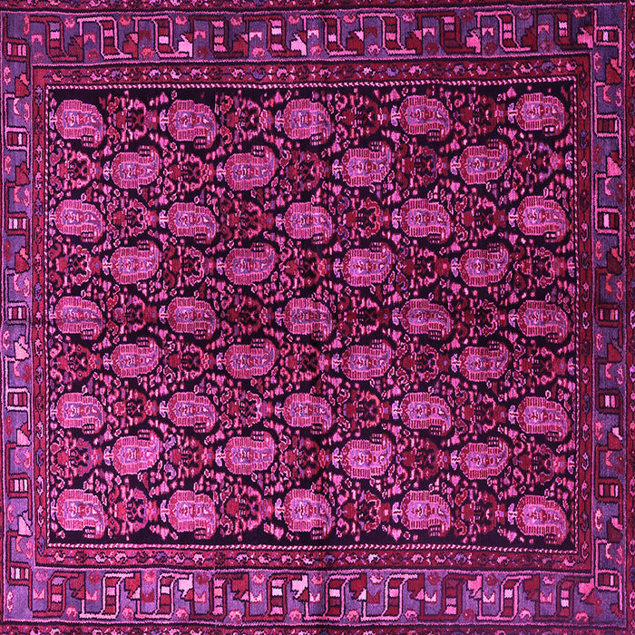 Square Machine Washable Persian Pink Traditional Rug, wshtr1846pnk