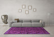 Machine Washable Persian Purple Traditional Area Rugs in a Living Room, wshtr1846pur