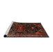 Sideview of Machine Washable Traditional Sienna Brown Rug, wshtr1847