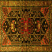 Square Persian Yellow Traditional Rug, tr1847yw