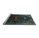 Sideview of Machine Washable Persian Light Blue Traditional Rug, wshtr1847lblu