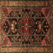 Square Persian Brown Traditional Rug, tr1847brn