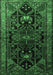 Machine Washable Persian Emerald Green Traditional Area Rugs, wshtr1847emgrn