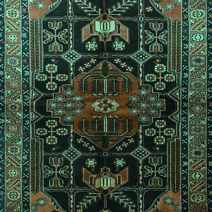 Machine Washable Persian Turquoise Traditional Area Rugs, wshtr1847turq