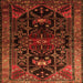 Round Machine Washable Persian Orange Traditional Area Rugs, wshtr1847org