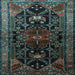 Square Persian Light Blue Traditional Rug, tr1847lblu