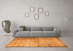 Machine Washable Persian Orange Traditional Area Rugs in a Living Room, wshtr1848org