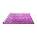 Sideview of Machine Washable Persian Purple Traditional Area Rugs, wshtr1848pur