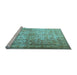 Sideview of Machine Washable Persian Light Blue Traditional Rug, wshtr1848lblu