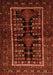 Serging Thickness of Machine Washable Persian Orange Traditional Area Rugs, wshtr1849org