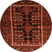 Square Persian Orange Traditional Rug, tr1849org