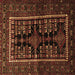 Square Machine Washable Persian Brown Traditional Rug, wshtr1849brn