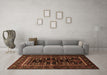 Machine Washable Persian Brown Traditional Rug in a Living Room,, wshtr1849brn