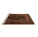 Sideview of Machine Washable Persian Brown Traditional Rug, wshtr1849brn