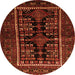 Machine Washable Persian Orange Traditional Area Rugs, wshtr1849org