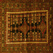 Square Machine Washable Persian Yellow Traditional Rug, wshtr1849yw