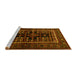 Sideview of Machine Washable Persian Yellow Traditional Rug, wshtr1849yw