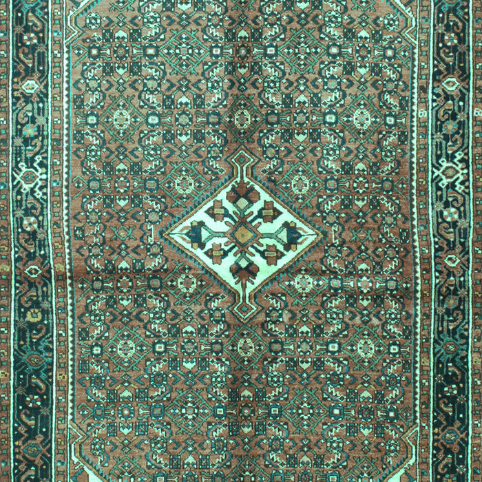 Machine Washable Persian Turquoise Traditional Area Rugs, wshtr184turq
