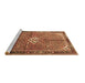 Sideview of Machine Washable Persian Brown Traditional Rug, wshtr184brn