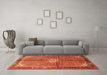 Machine Washable Persian Orange Traditional Area Rugs in a Living Room, wshtr184org