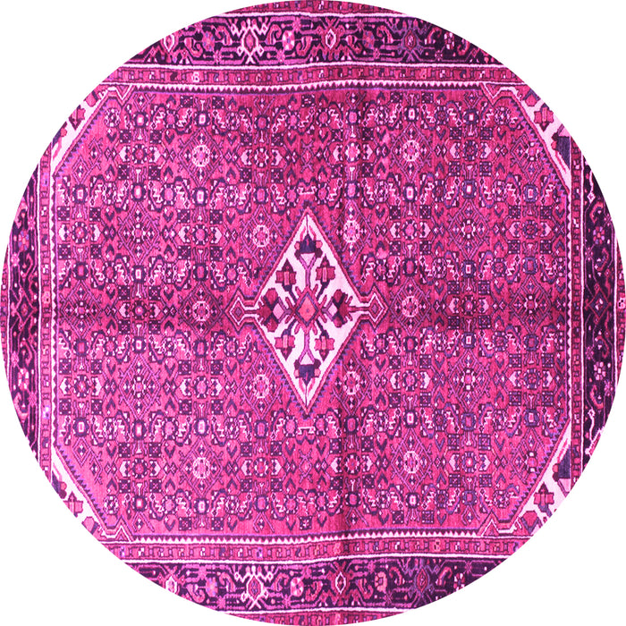 Round Persian Pink Traditional Rug, tr184pnk