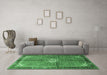 Machine Washable Persian Emerald Green Traditional Area Rugs in a Living Room,, wshtr184emgrn