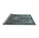 Sideview of Machine Washable Persian Light Blue Traditional Rug, wshtr184lblu