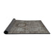 Sideview of Traditional Gunmetal Gray Persian Rug, tr1850