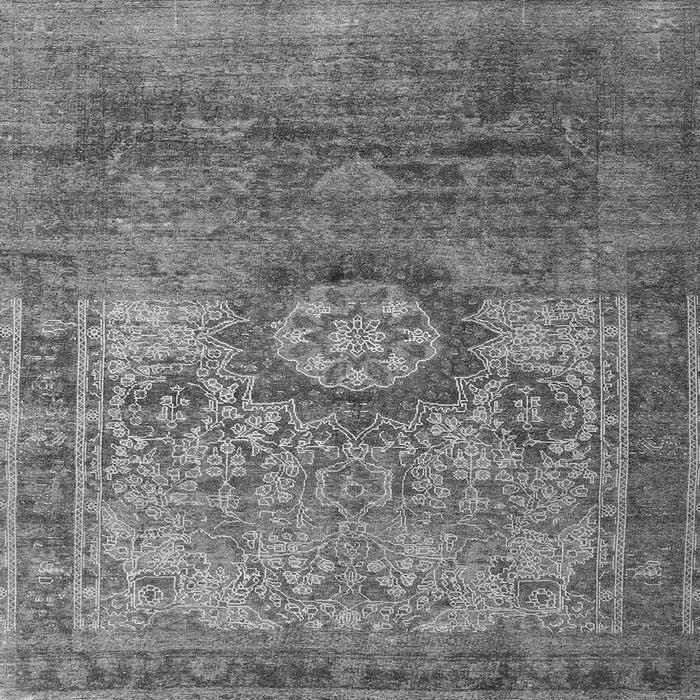 Round Machine Washable Persian Gray Traditional Rug, wshtr1850gry