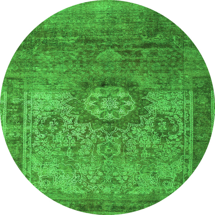Square Persian Green Traditional Rug, tr1850grn